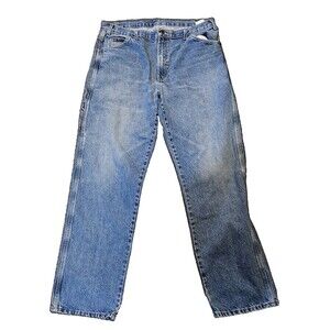 Dickies Men's Jean 38x34 Blue Carpenter Workwear Faded Denim Utility Hammer Loop